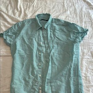 Perry Ellis Blue Casual Button Down Shirt